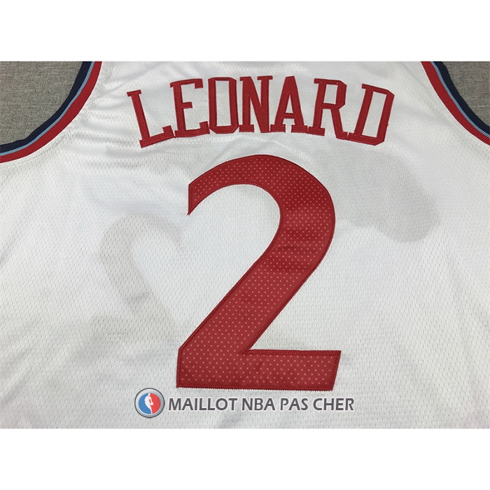 Maillot Los Angeles Clippers Kawhi Leonard NO 2 Association 2024-25 Blanc